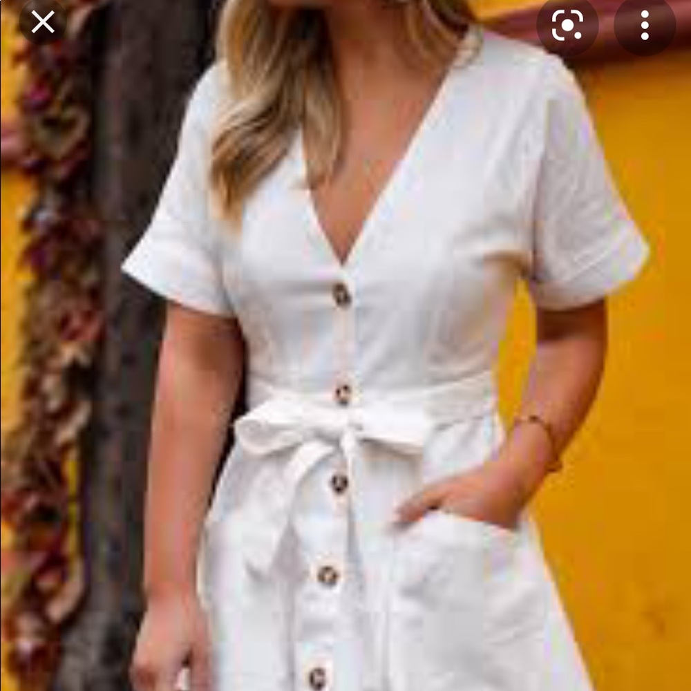 Moon river linen cotton dress